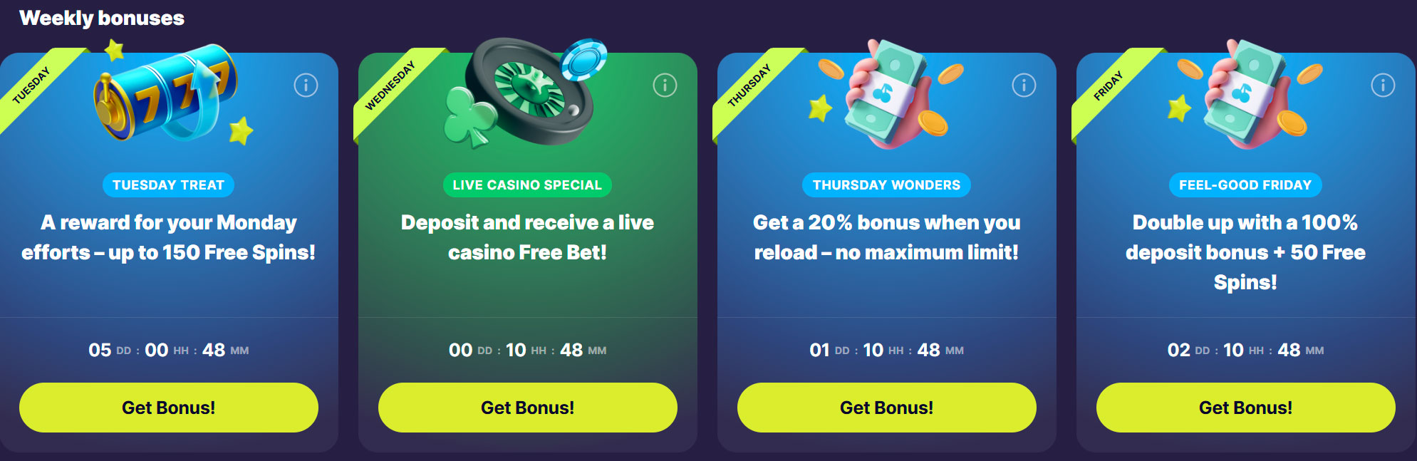 Bonuses casinoin casino
