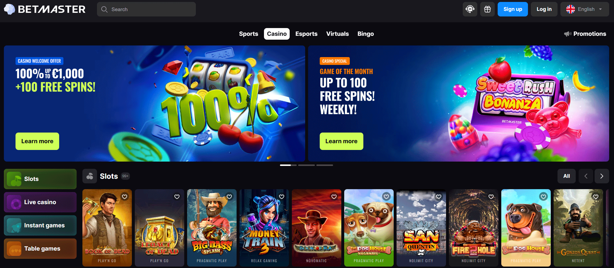 Main page betmaster casino