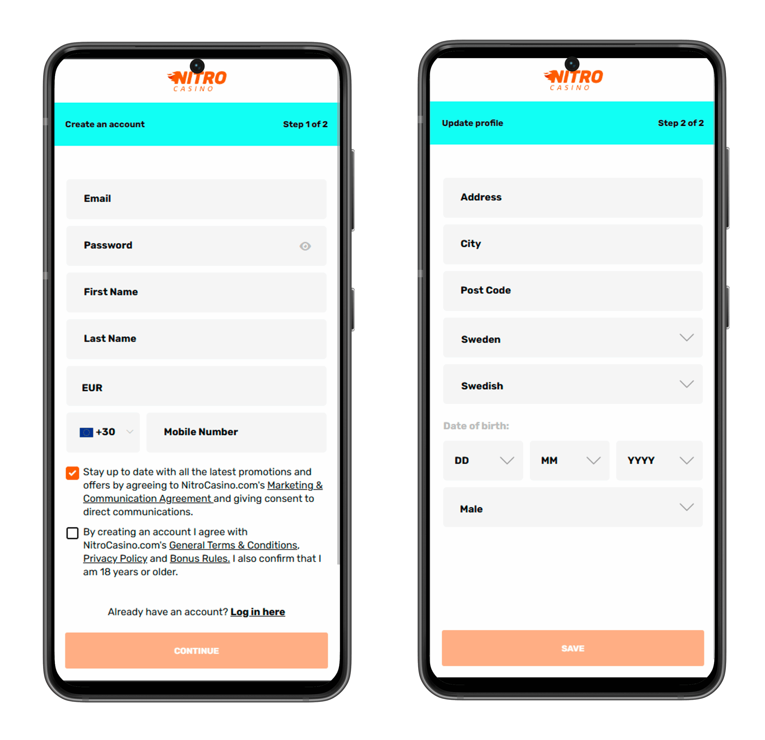 Nitro casino Sign Up