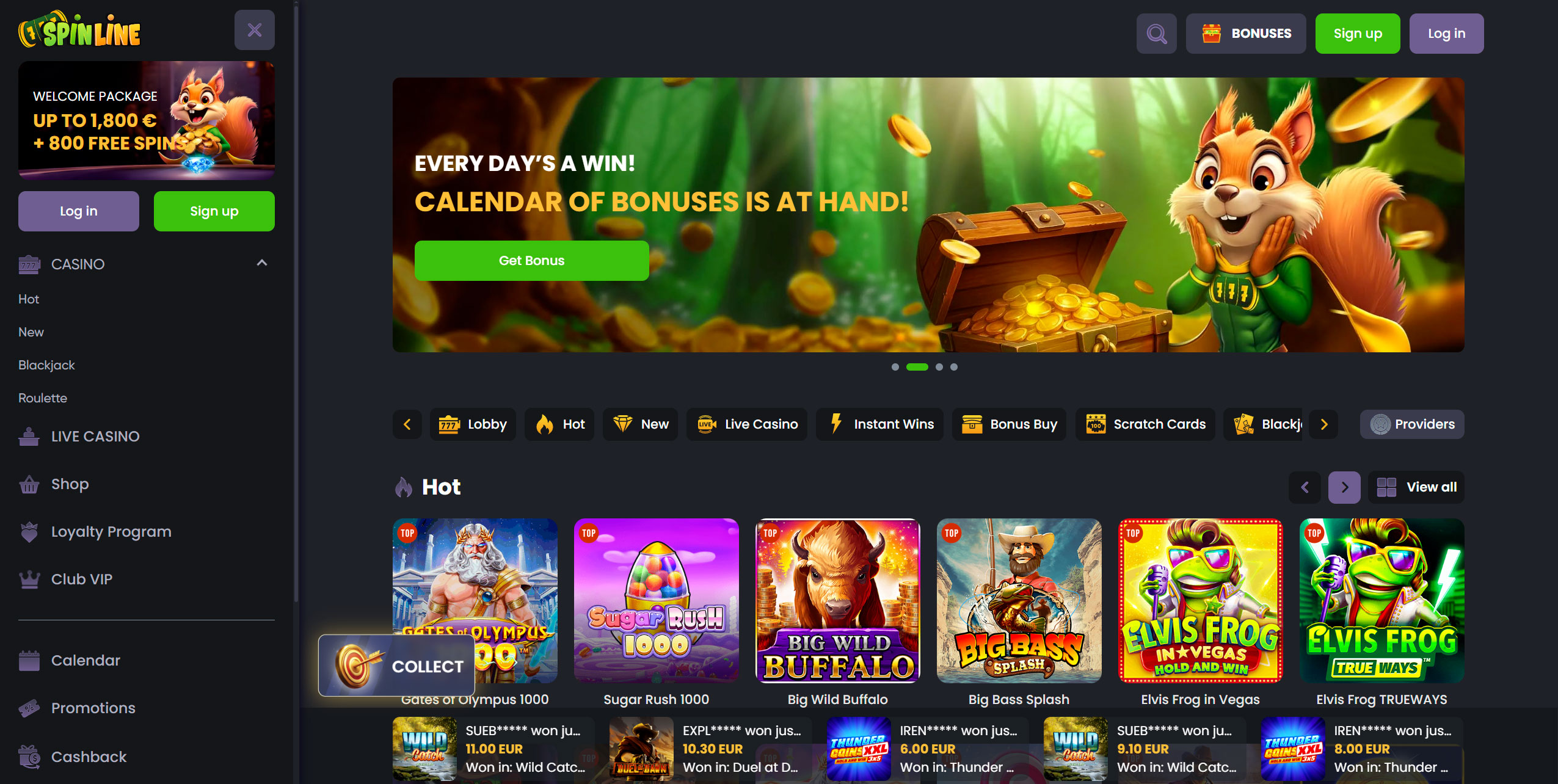 Κύρια σελίδα καζίνο spinline