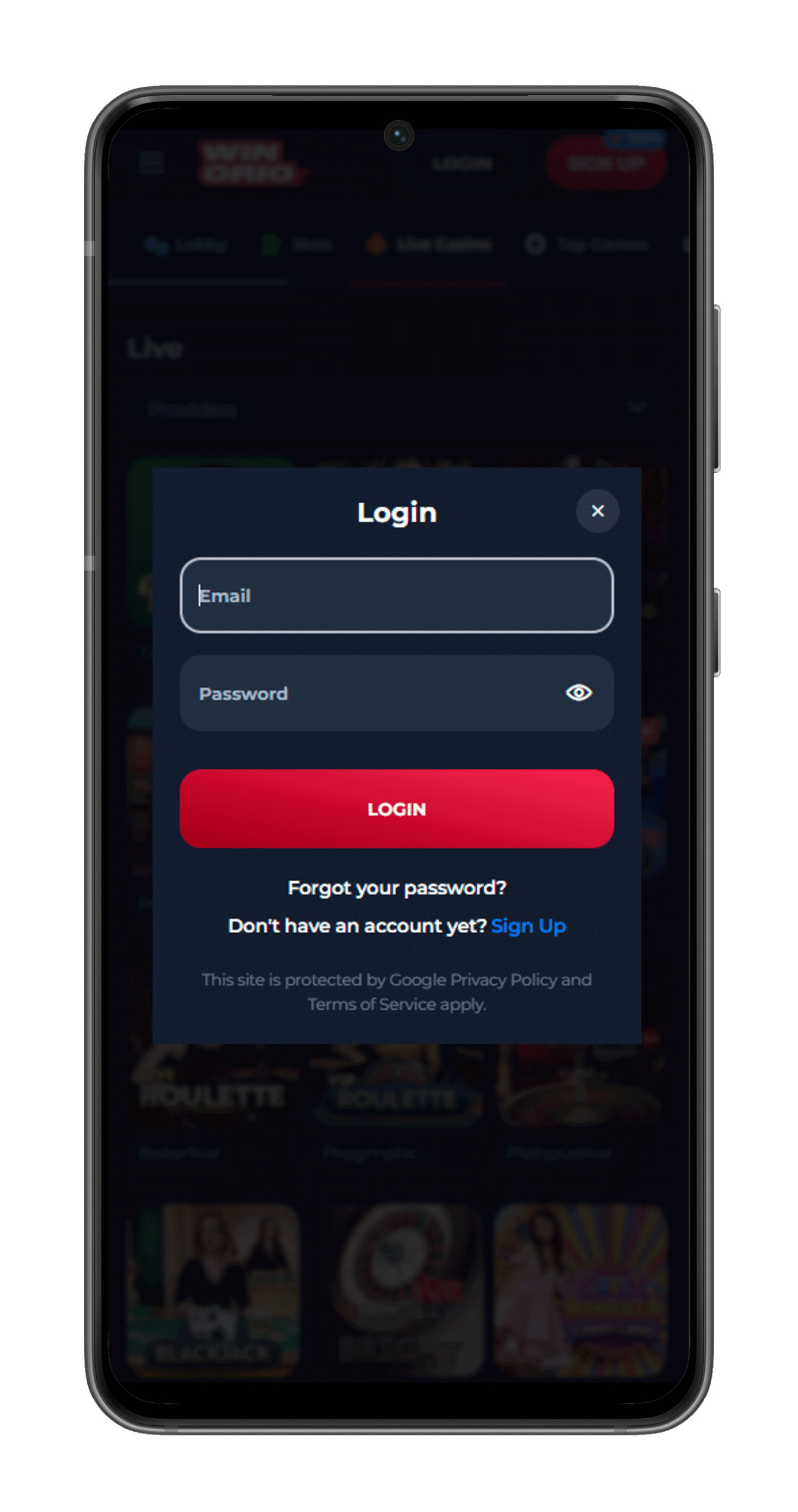 winorio casino login