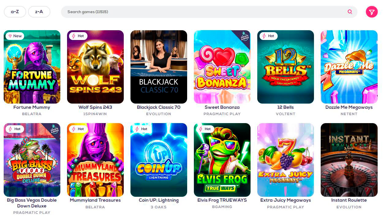 Παιχνίδια Wild Fortune Casino