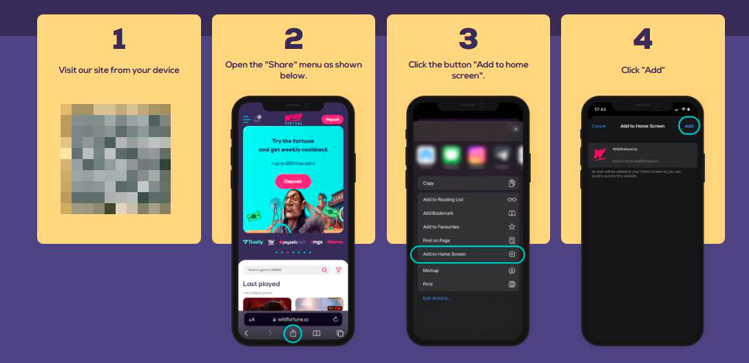 Εφαρμογή για κινητά Wild Fortune Casino