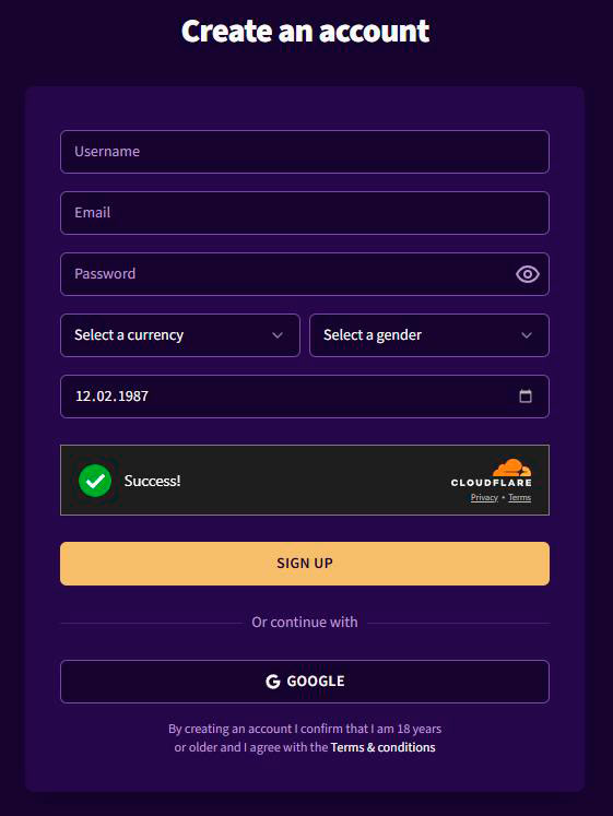 Εγγραφή στο HAZcasino