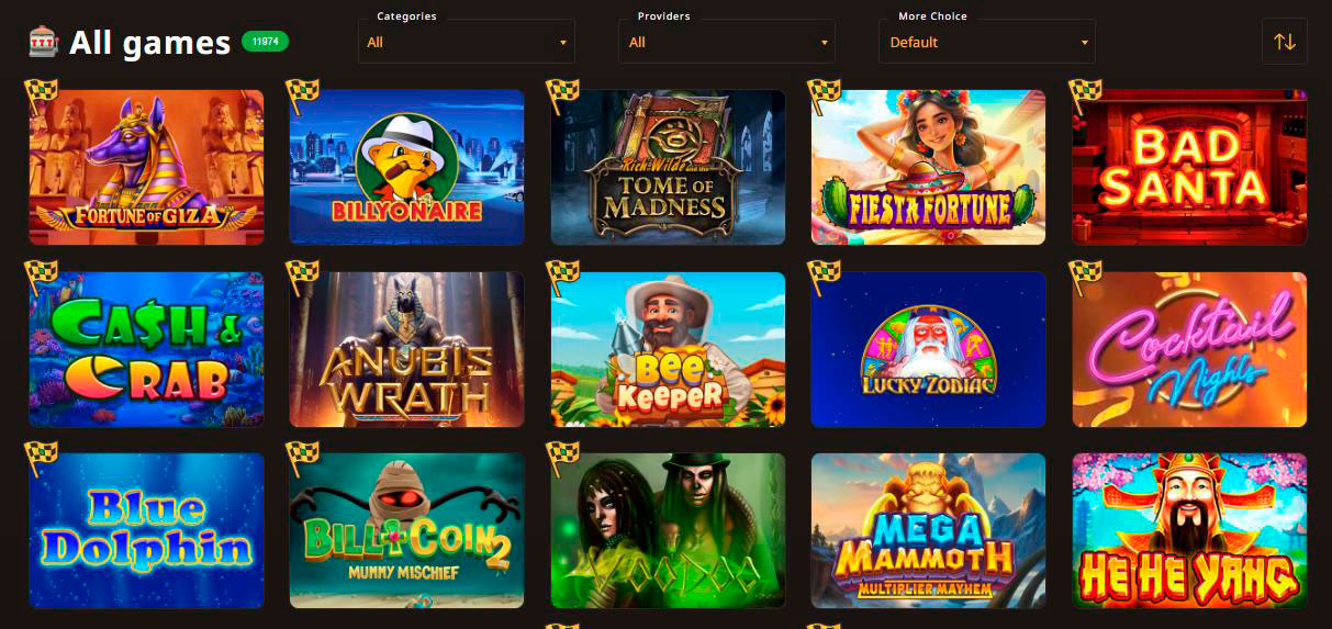 Λίστα με όλα τα παιχνίδια στο καζίνο playfortuna