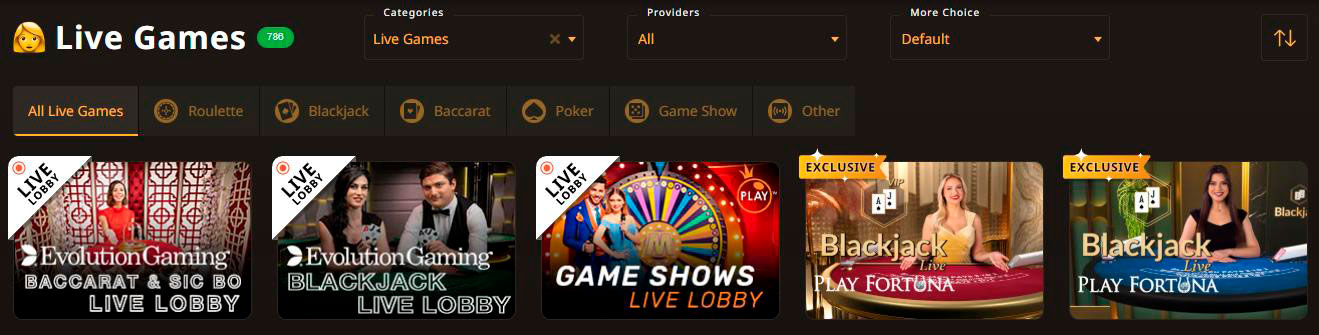 ζωντανό καζίνο playfortuna casino