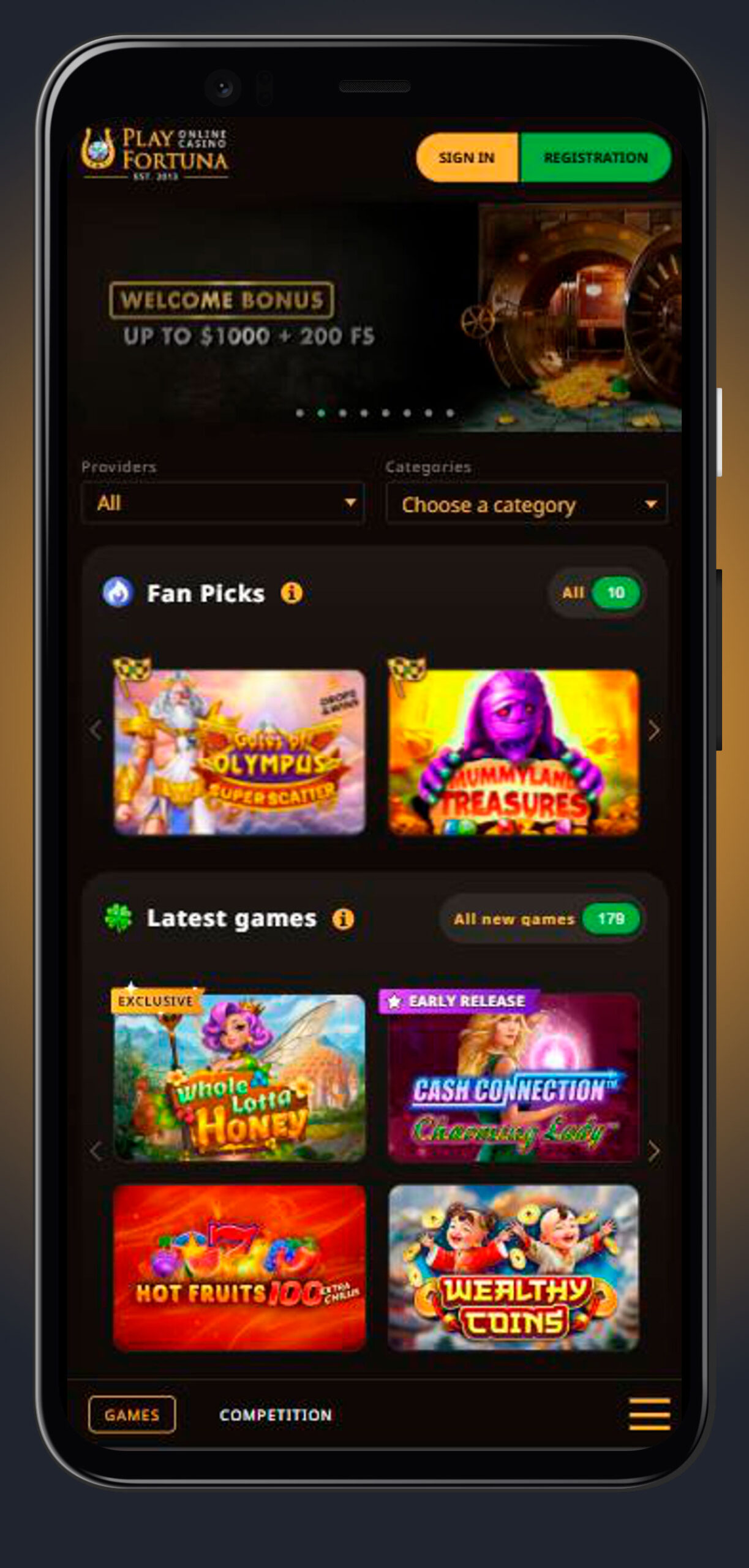 Εφαρμογή για κινητά καζίνο playfortuna