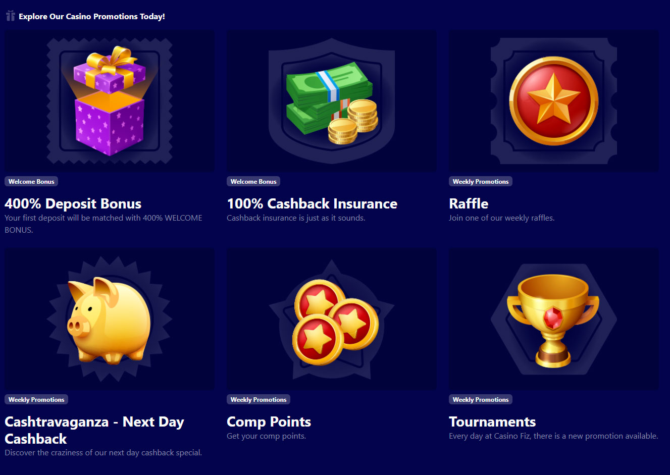 bonuses-at-fizcasino